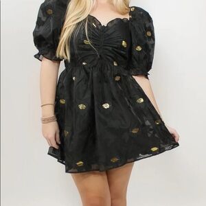 Mini black/gold Buddy Love Dress